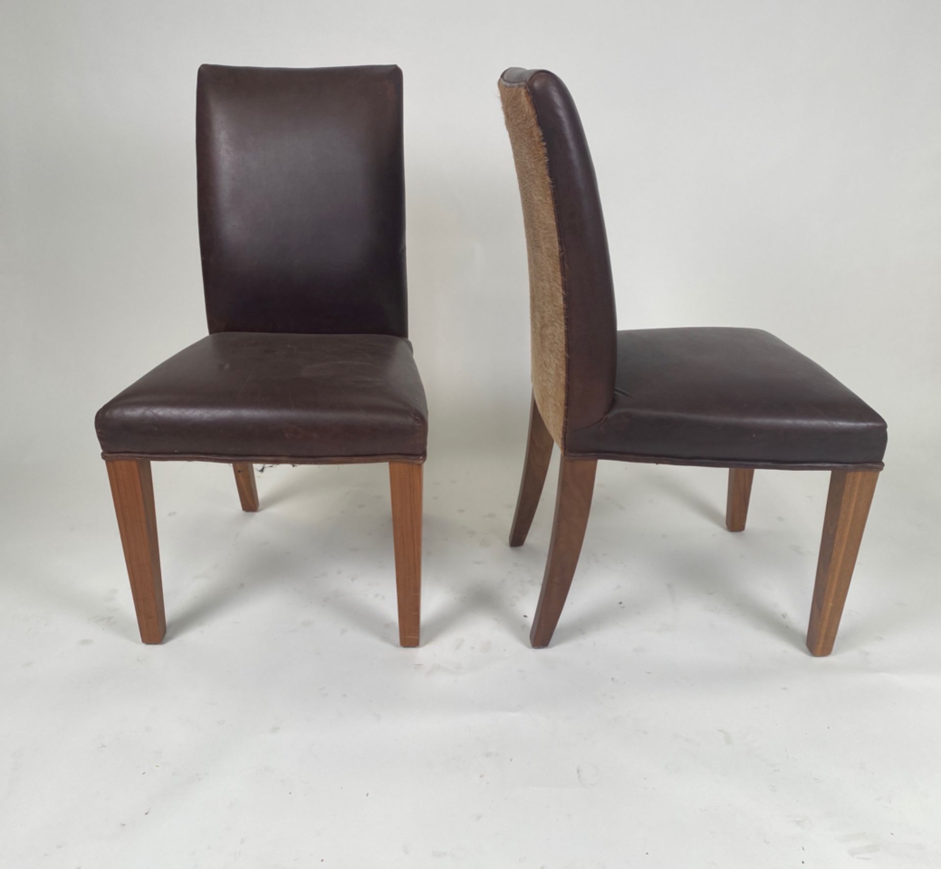 Pair of David Linley Hide Backed Dining Chair - Bild 3 aus 4