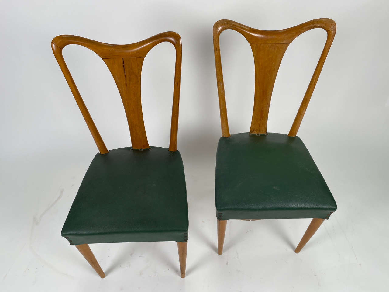Pair of Ico Parisi Mid-Century Leather Chairs - Image 2 of 7