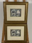 Pair of Matching Lithograph Prints