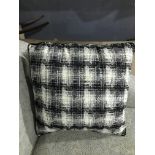 Set of 5 Black and White Checked Fabric Scatter Cushions