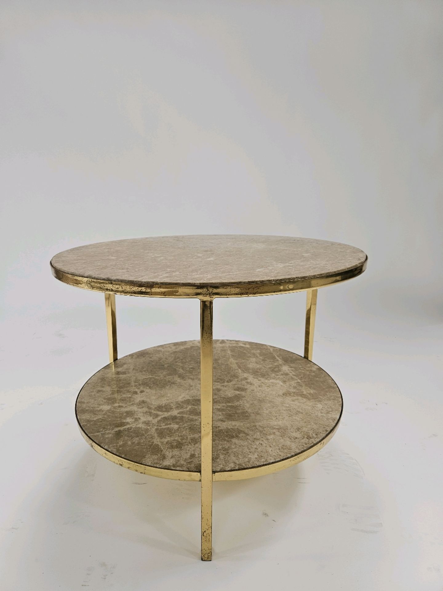 Italian Marble Two Tiered Coffee Table