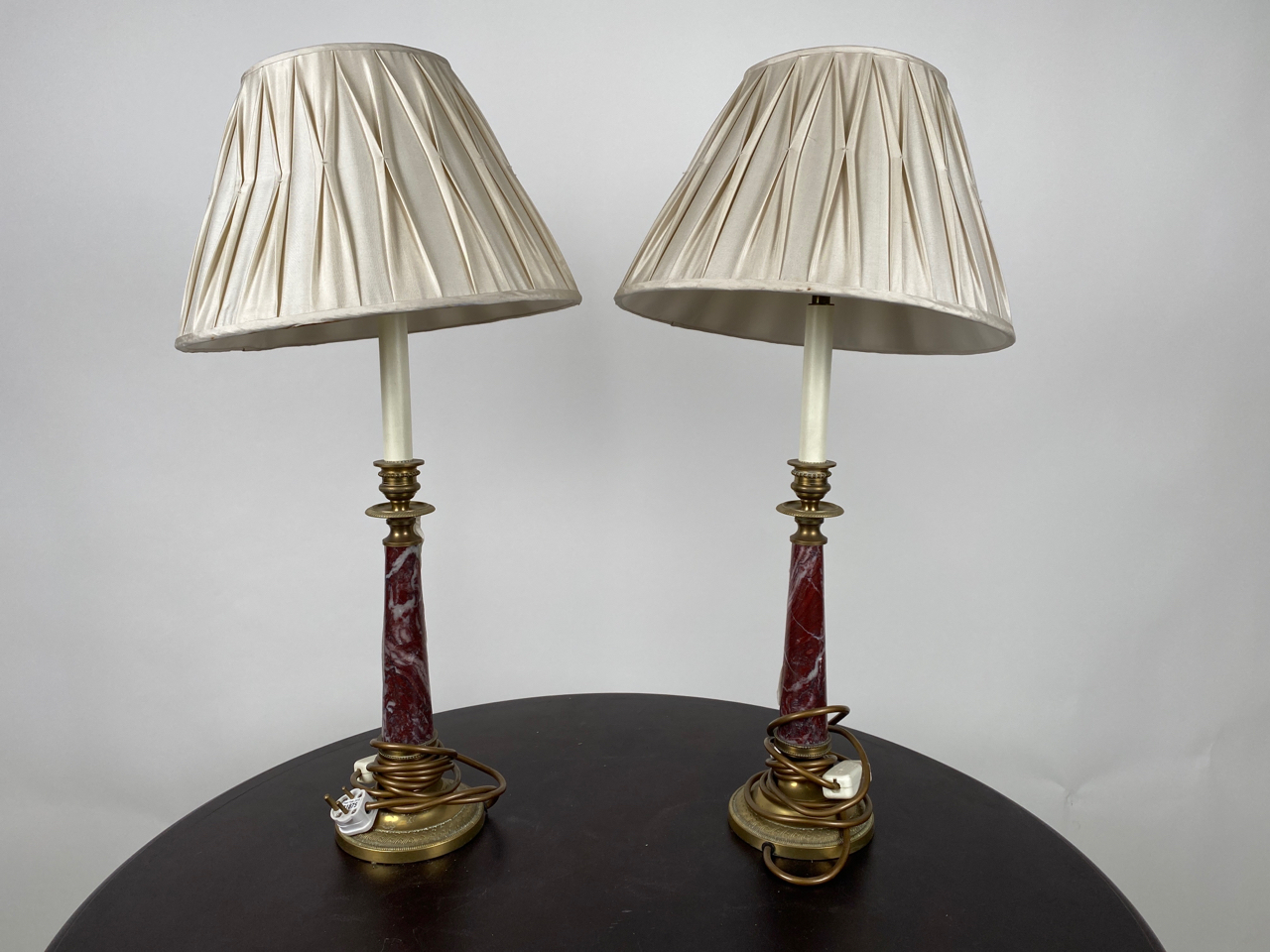 Trio of Brass Table Lamps