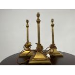 Set of 3 SW Brass Table Lamps