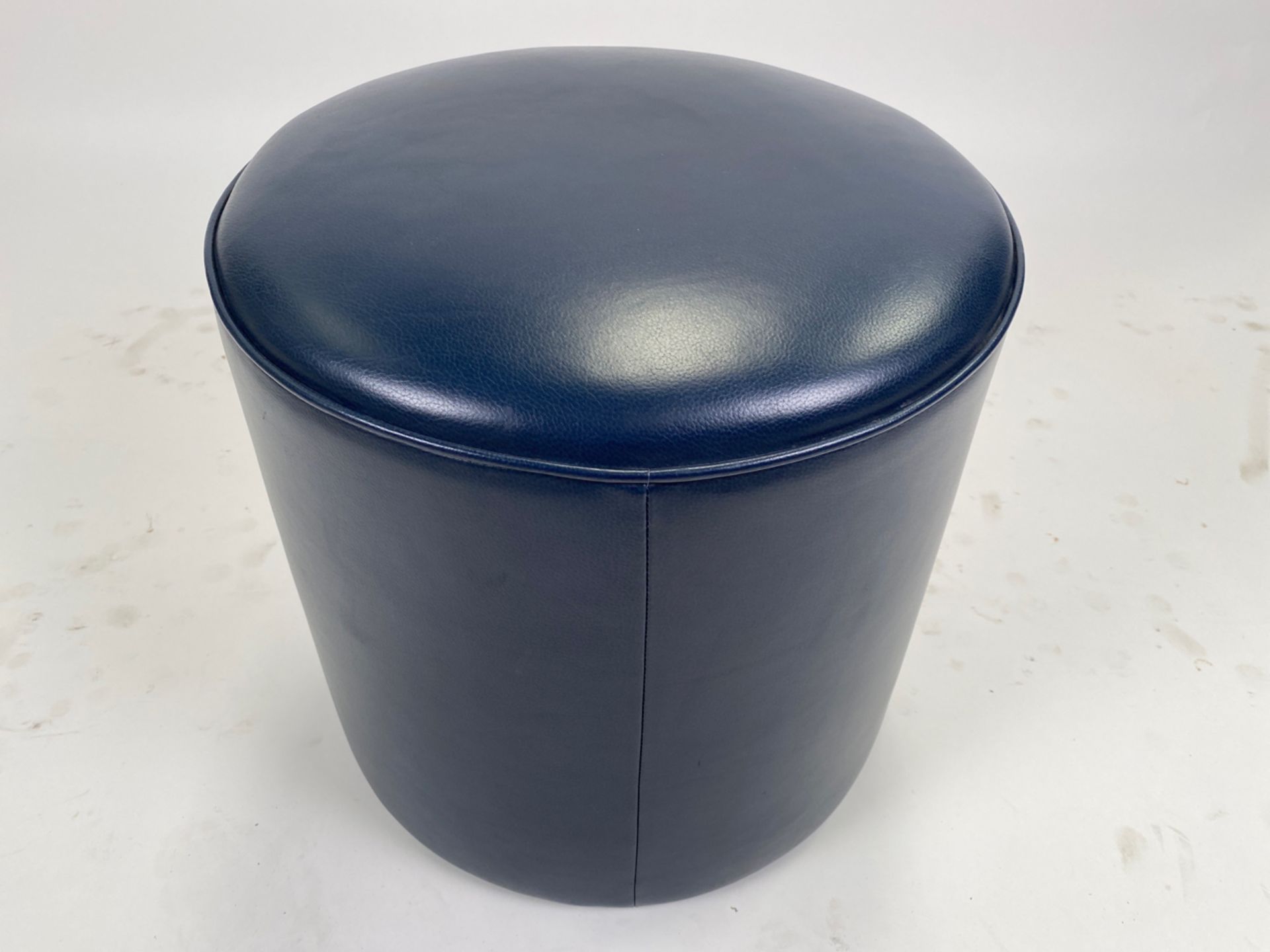 The Berkeley Blue Bar Leather Bar Stools x 4 - Image 3 of 5