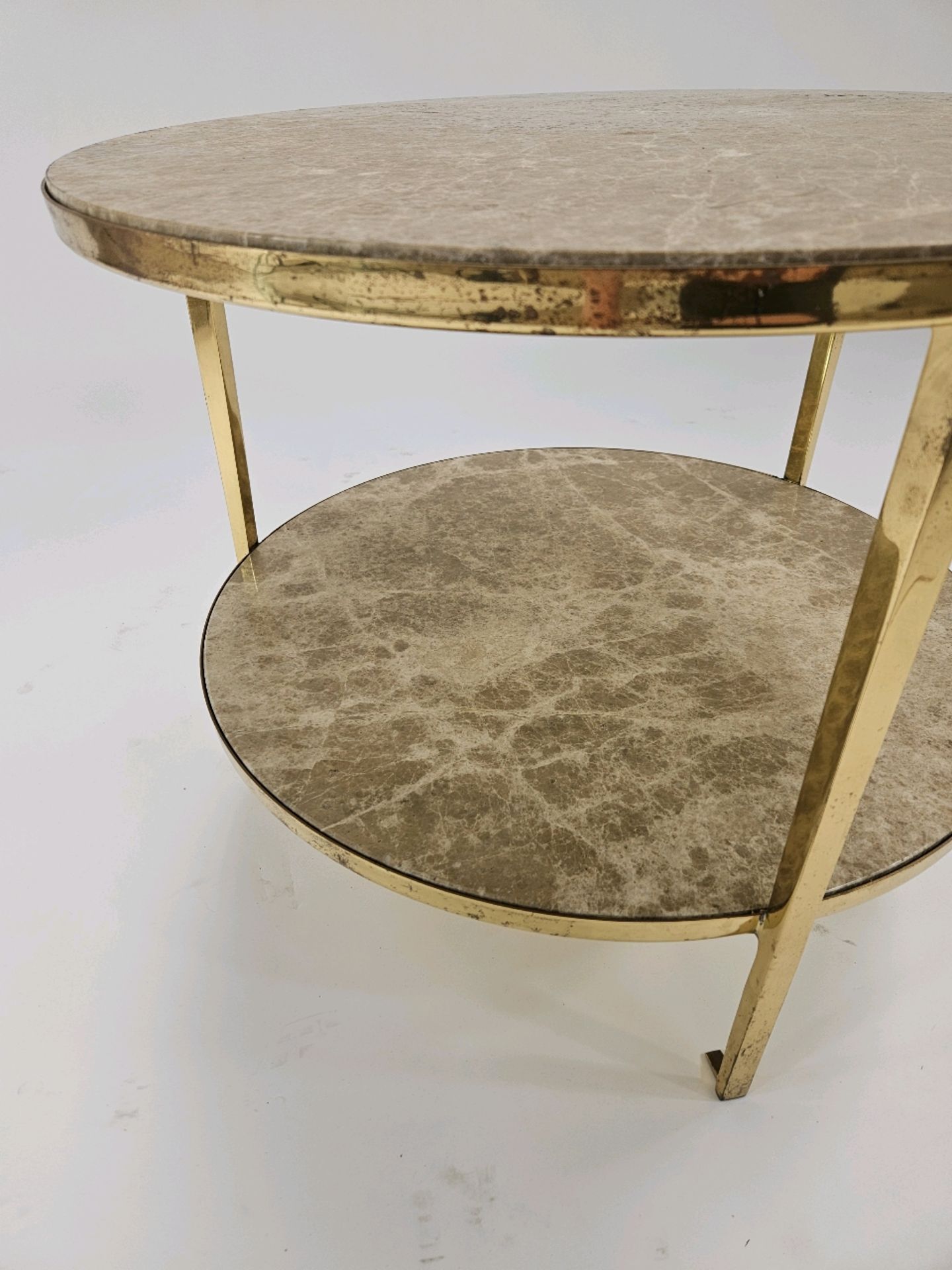 Italian Marble Two Tiered Coffee Table - Image 3 of 3