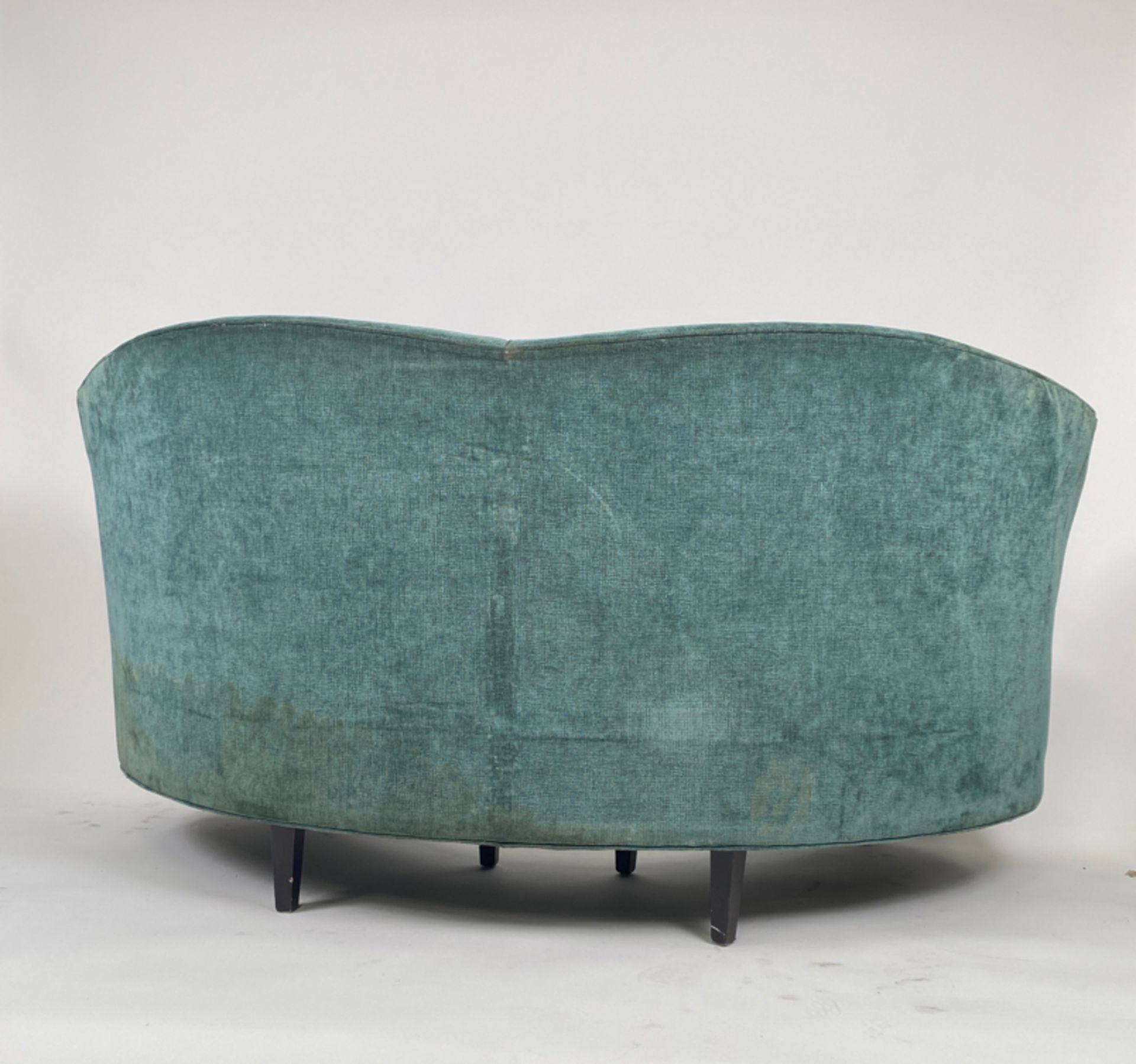 Curved Teal Sofa - Image 5 of 5