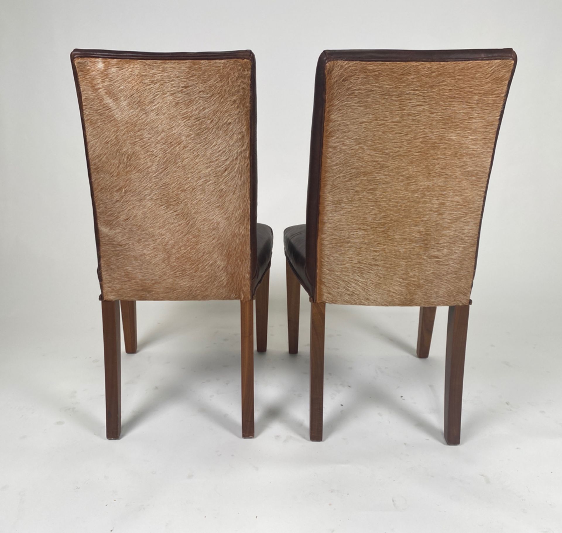 Pair of David Linley Hide Backed Dining Chair - Bild 2 aus 4