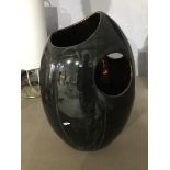 Black Glass Decorative Vase