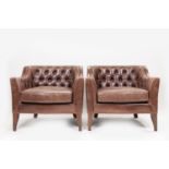 Pair of Buttoned Armchairs