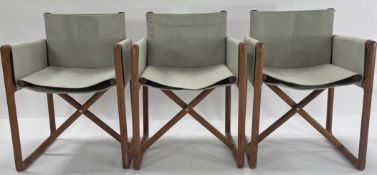 Trio of Paola Lenti, PORTOFINO, Folding Garden Chairs with Armrests, Designer Vincent Van Duysen, Co