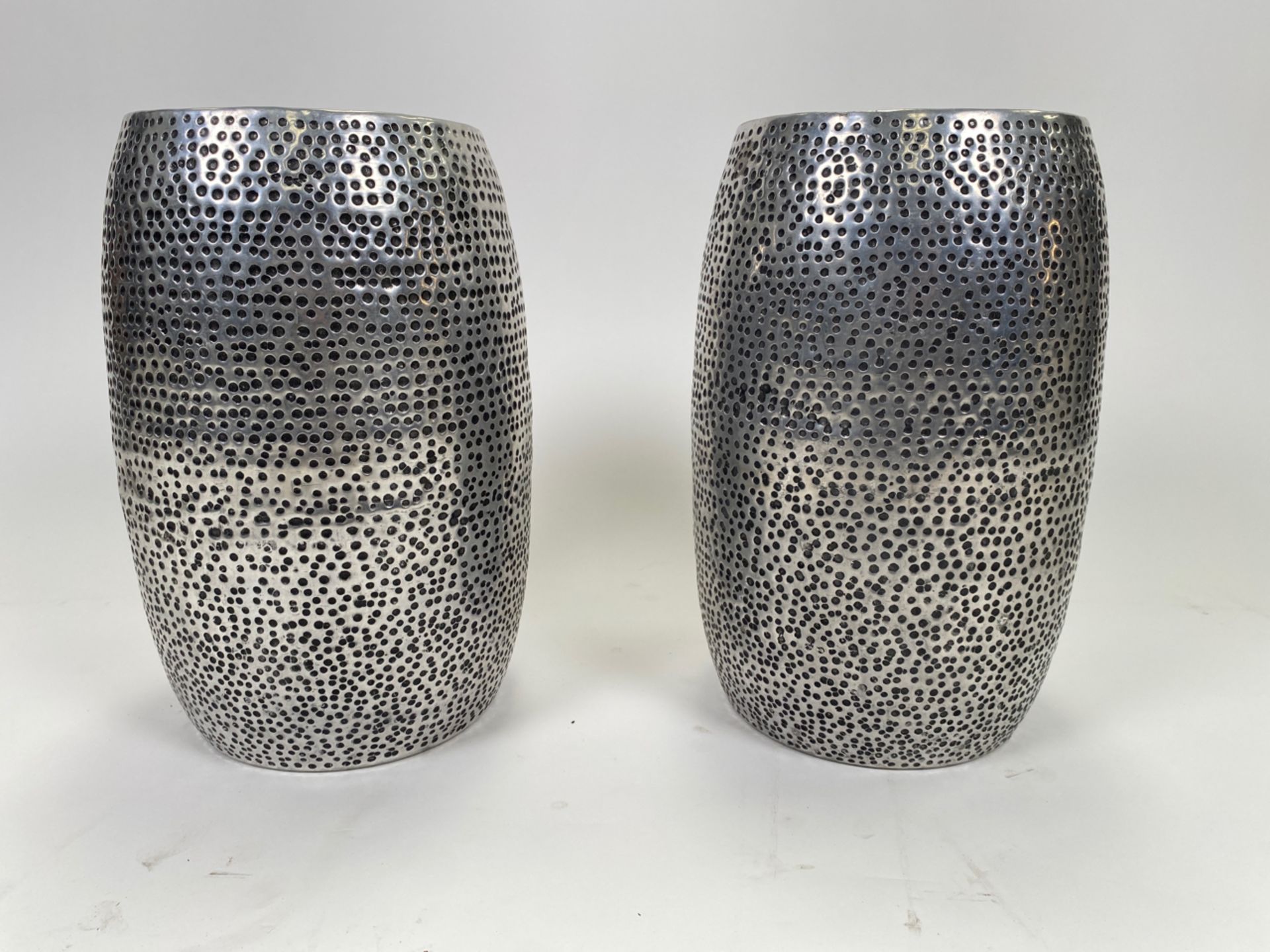 Pair of Speckled Plant Pots