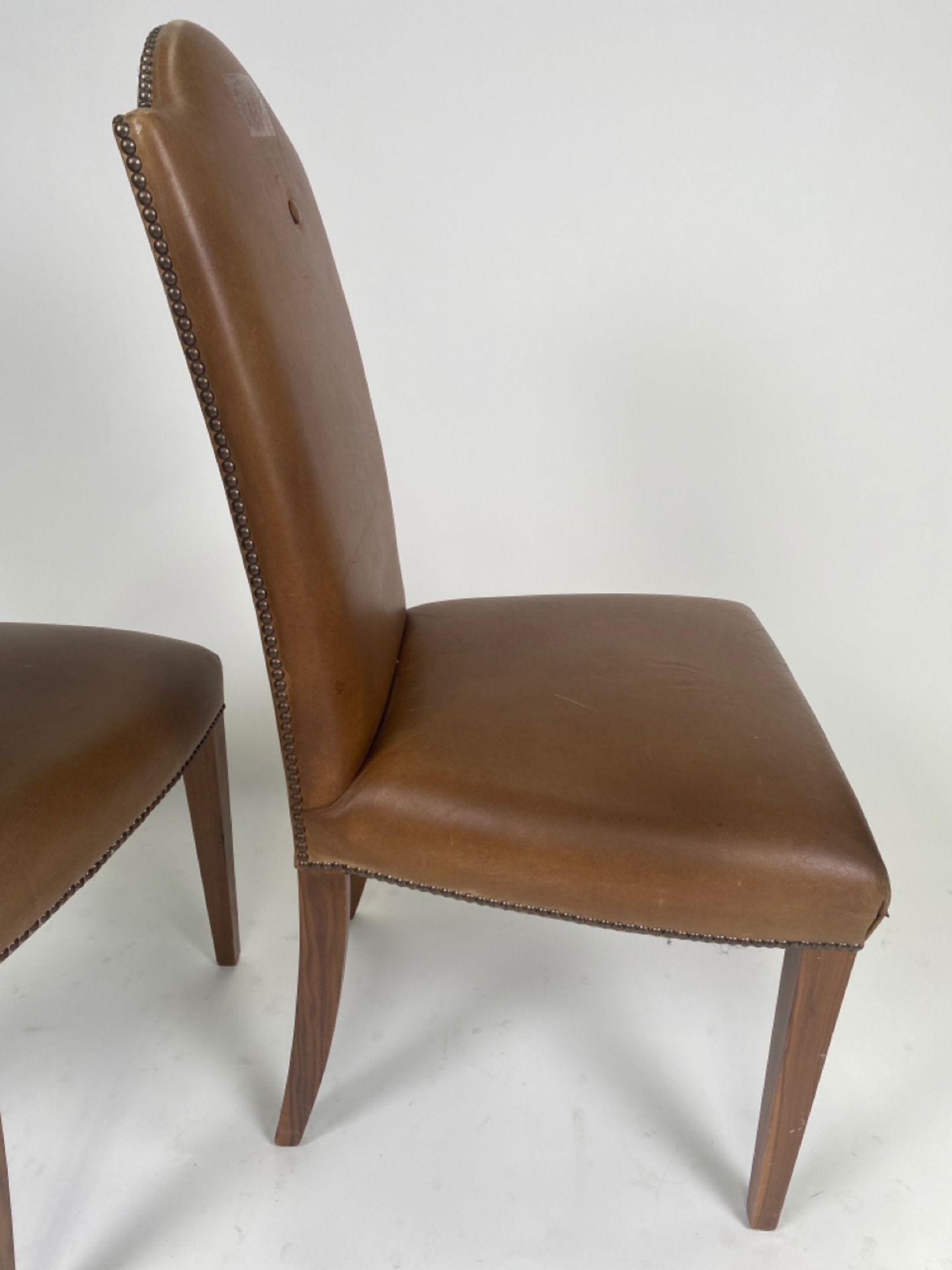 Pair of Leather Dining Chairs - Bild 4 aus 4