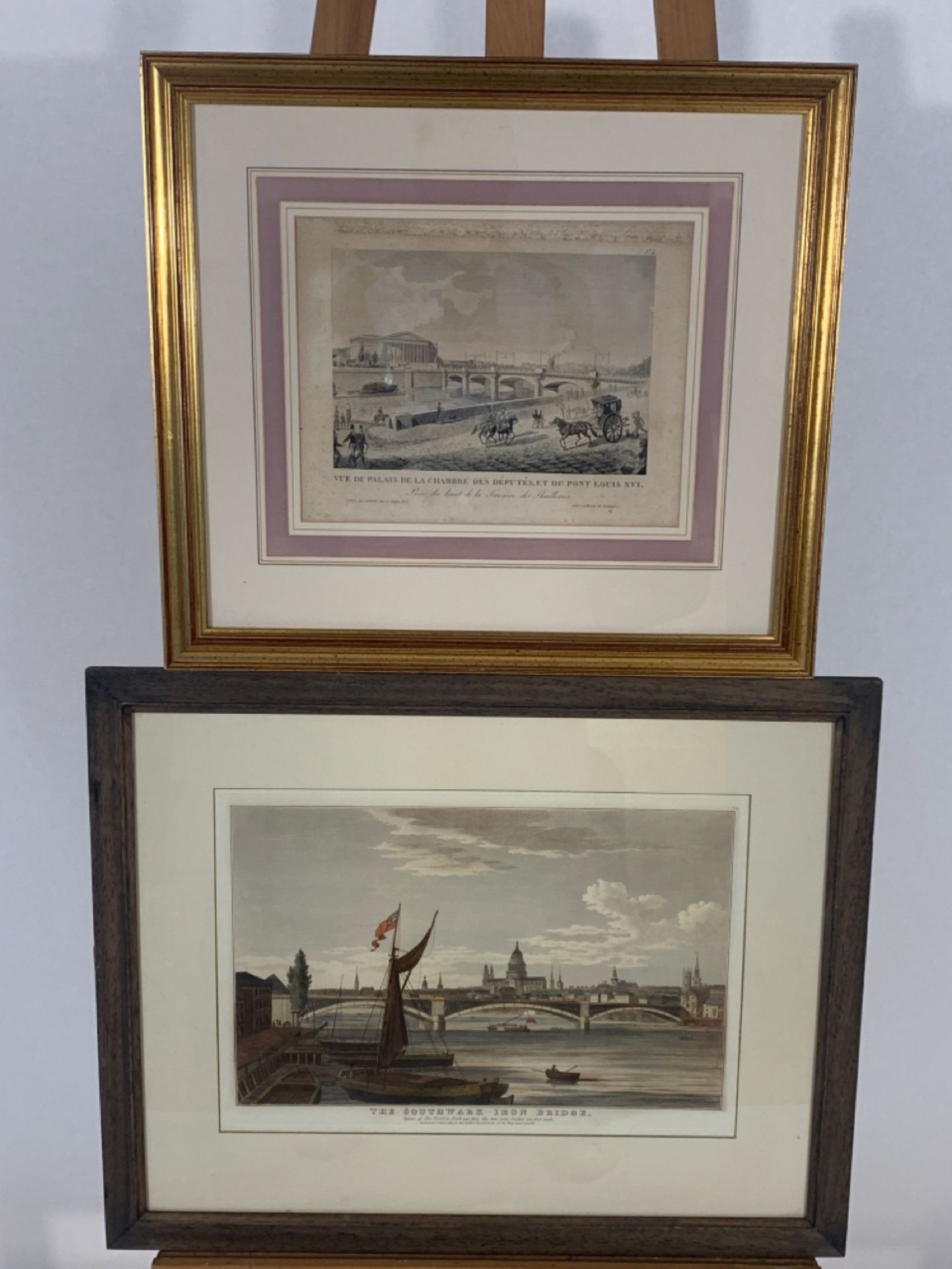 Pair of Bridge Themed Lithograph Prints