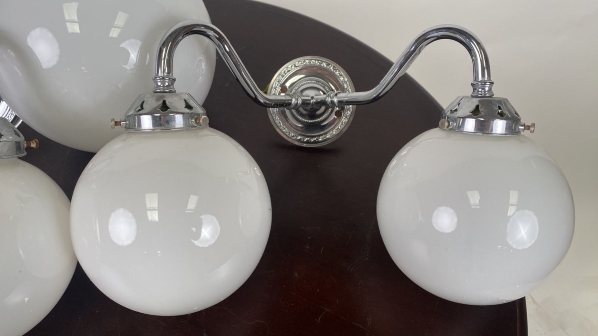 Mixed Set of Nickel Bulb Lights - Image 3 of 5