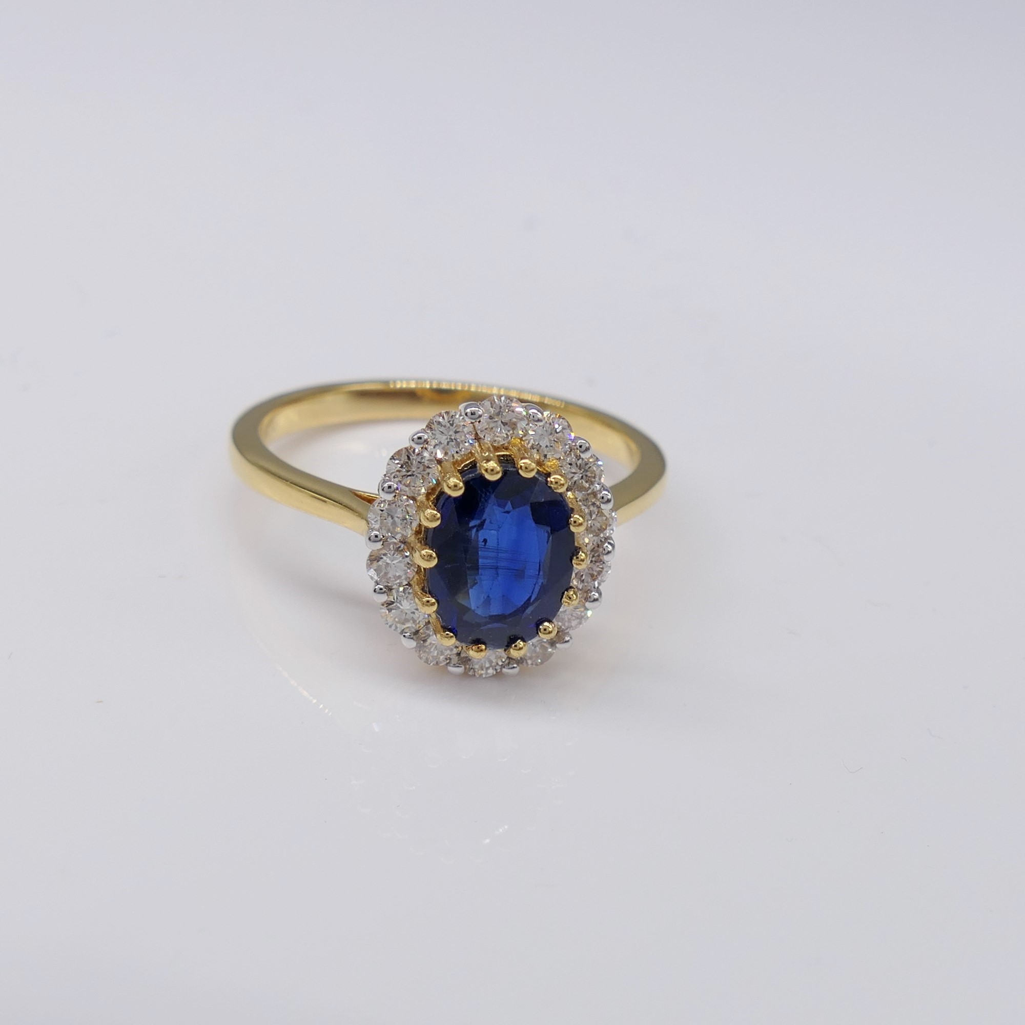 18ct yellow gold kyanite and diamond cluster ring with certificate - Image 6 of 7