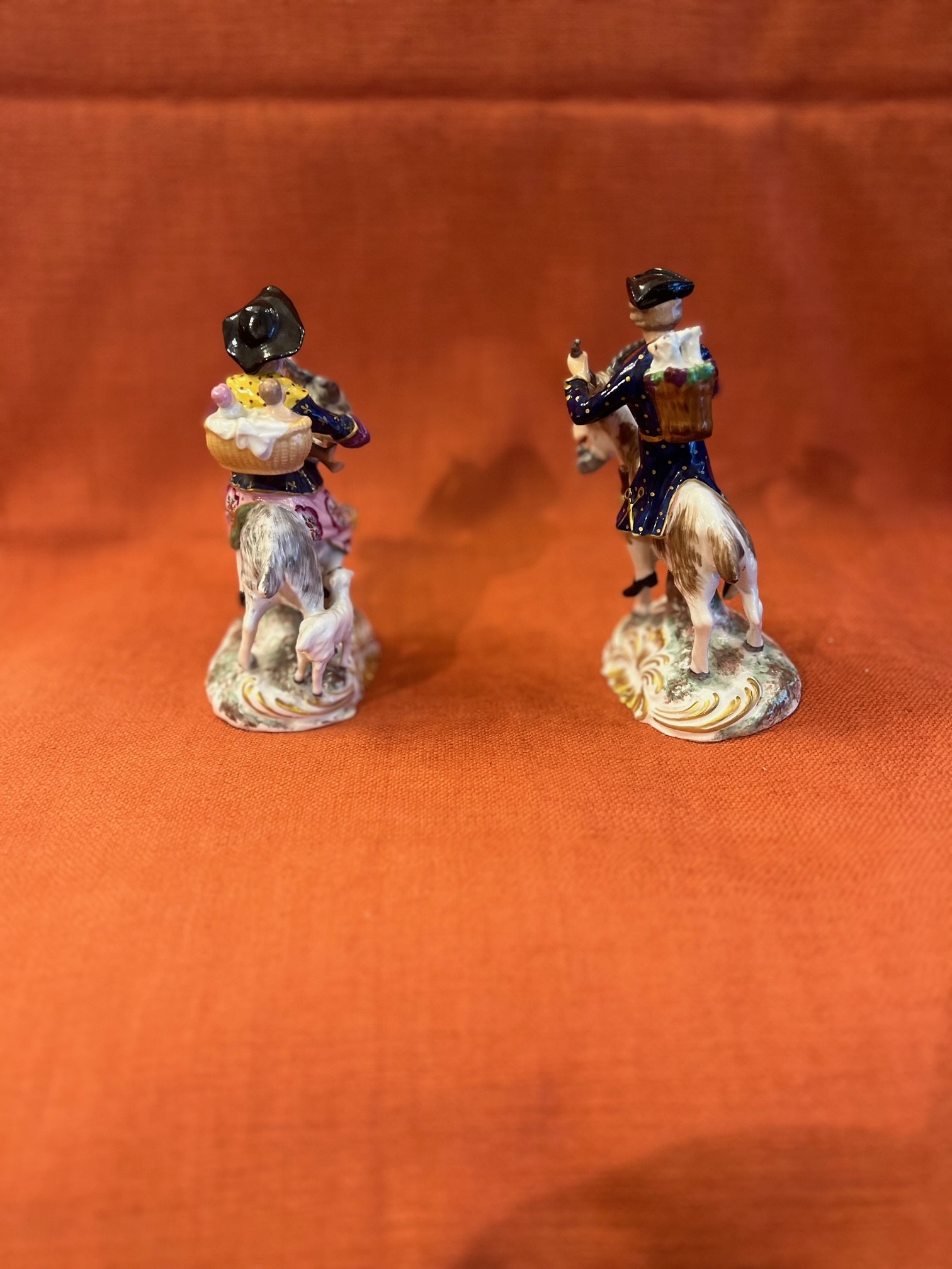 A fine pair of porcelain figures of the tailor and his wife, high quality figures. - Image 16 of 16