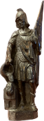 c18th Carved Walnut Figure of a Saint Florian