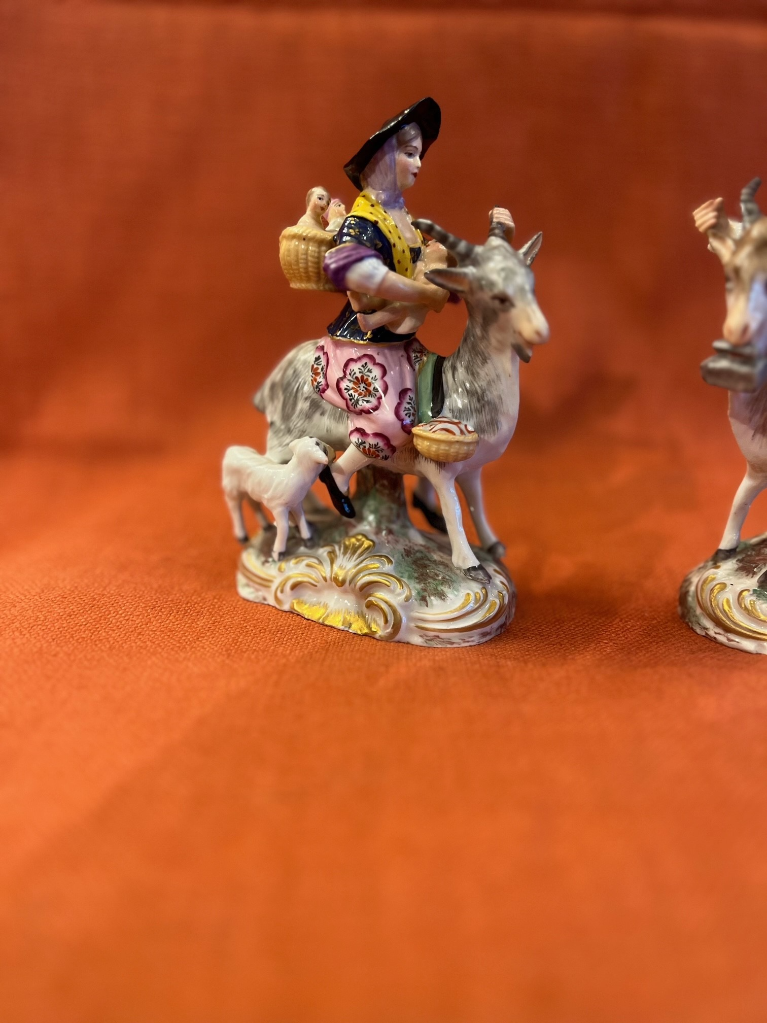 A fine pair of porcelain figures of the tailor and his wife, high quality figures. - Image 12 of 16