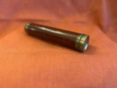 C19th Three Draw Telescope in Brass with a Mahogany Cover