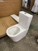 Designer Fully Back to Wall Close Coupled D-Shaped Toilet, complete with Fittings, RRP £299