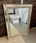 Designer 800mm Illuminated Rectangular Antique Style Bathroom Parlour Mirror with Distressed Patina