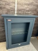 Bayswater Traditional Style Wall Hung Bathroom Cabinet in Royal Blue. Features internal shelving.