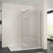 Designer 900mm Walk-In Glass Shower Panel – Measures 900mm, High Quality Manufacture, RRP £289