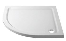 Designer High Quality 1000mm x 1000mm x 30mm Low Profile Solid Stone Quadrant Shower Tray. RRP £379