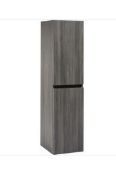 Tall Boy Bathroom Storage Cabinet in Grey Textured Finish – Measures 1200mm high x 300mm wide x 265