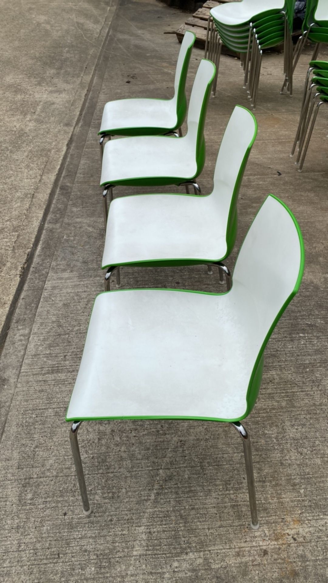 Set of 8 Connection Ice Breakout/Canteen Stackable Chairs - Image 5 of 8