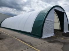 40' Long Industrial PVC Single Truss Arch Storage Shelter.