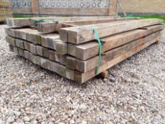 50 x Hardwood Air Dried Sawn English Oak Timber Posts