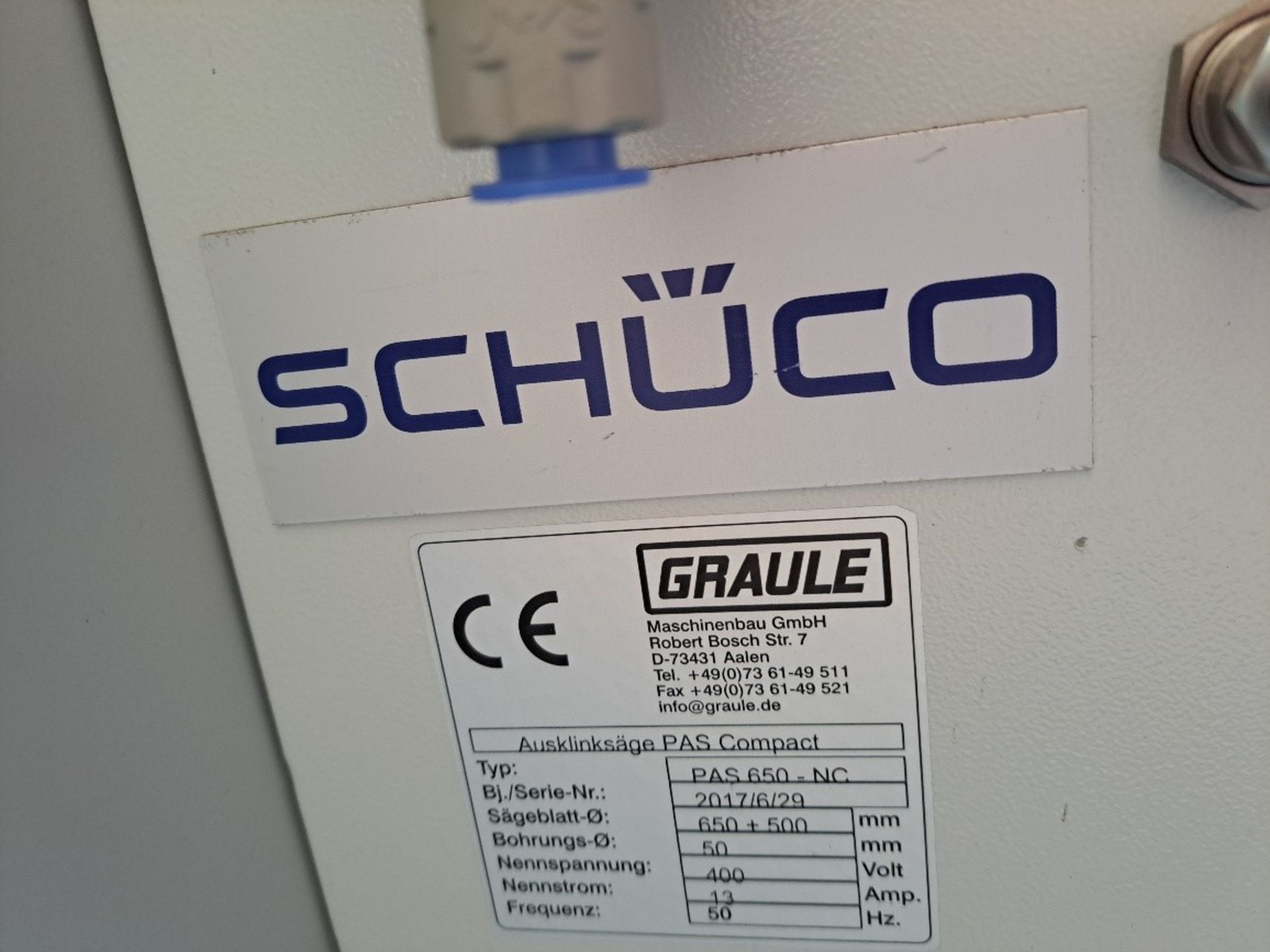 2017, Schuco PAS Compact 650 - Image 3 of 3