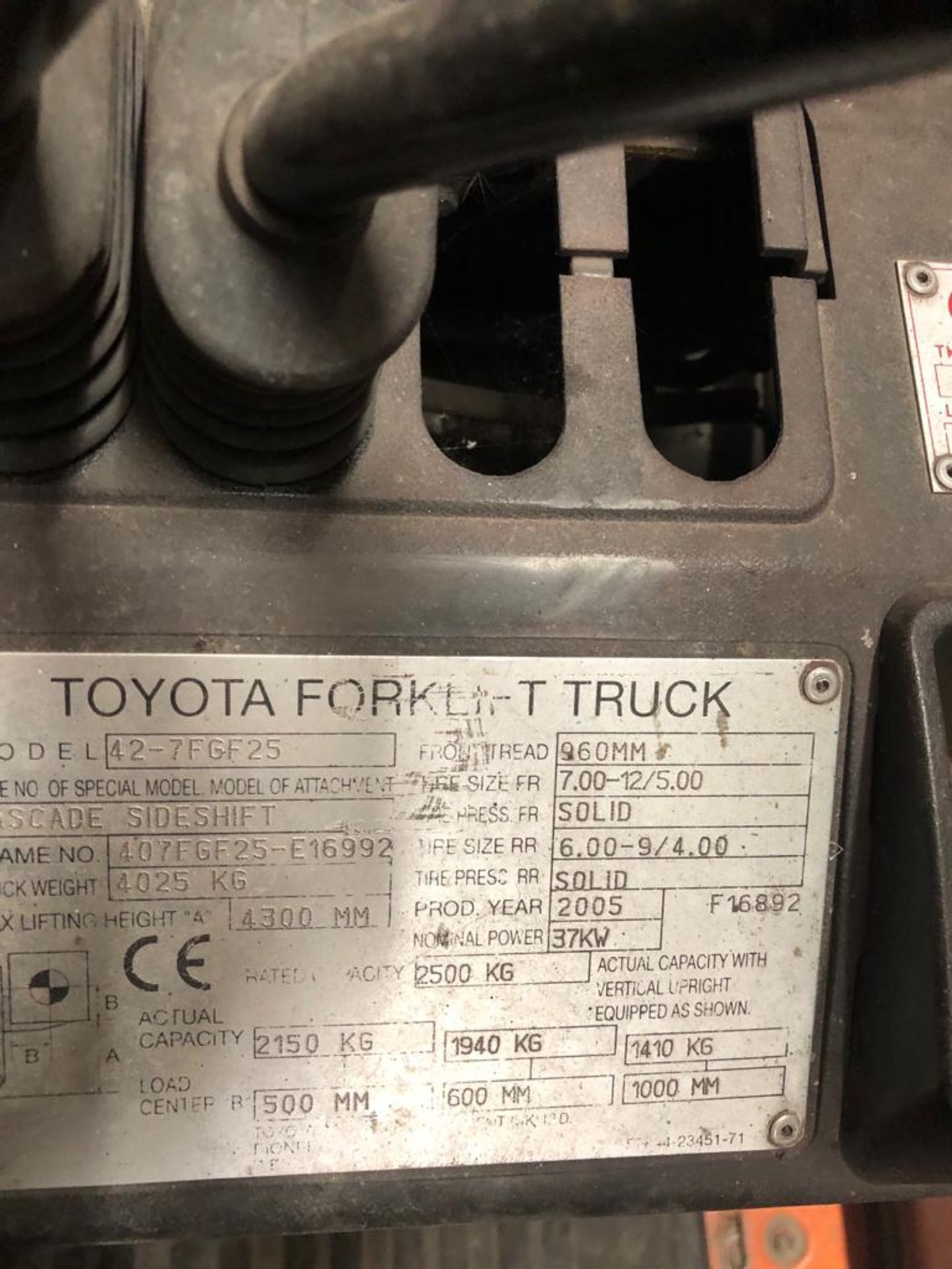 2005, Toyota forklift 42 7FG25 *RESERVE REDUCED* - Image 3 of 6