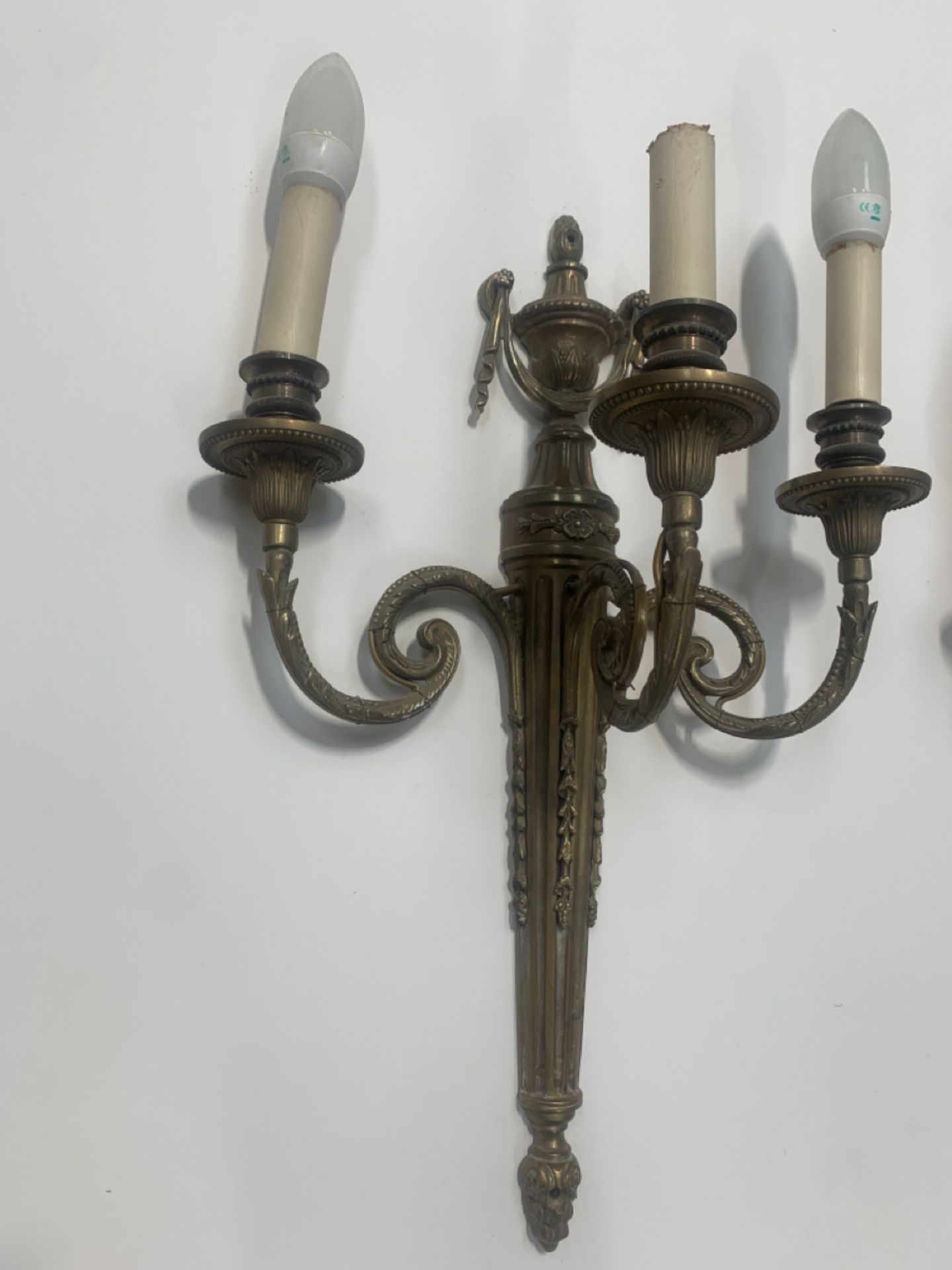 Pair of brass wall lights - Image 3 of 5