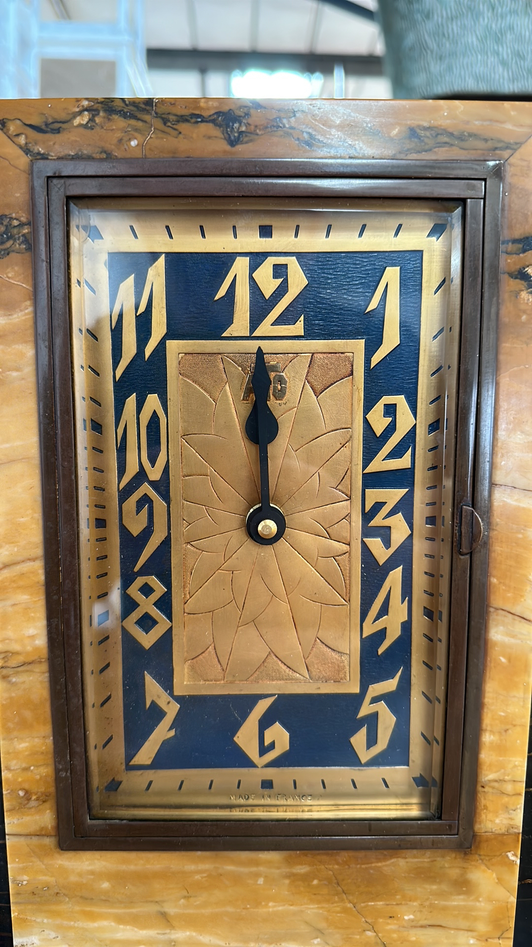 Art Deco Marble Clock - Image 2 of 10