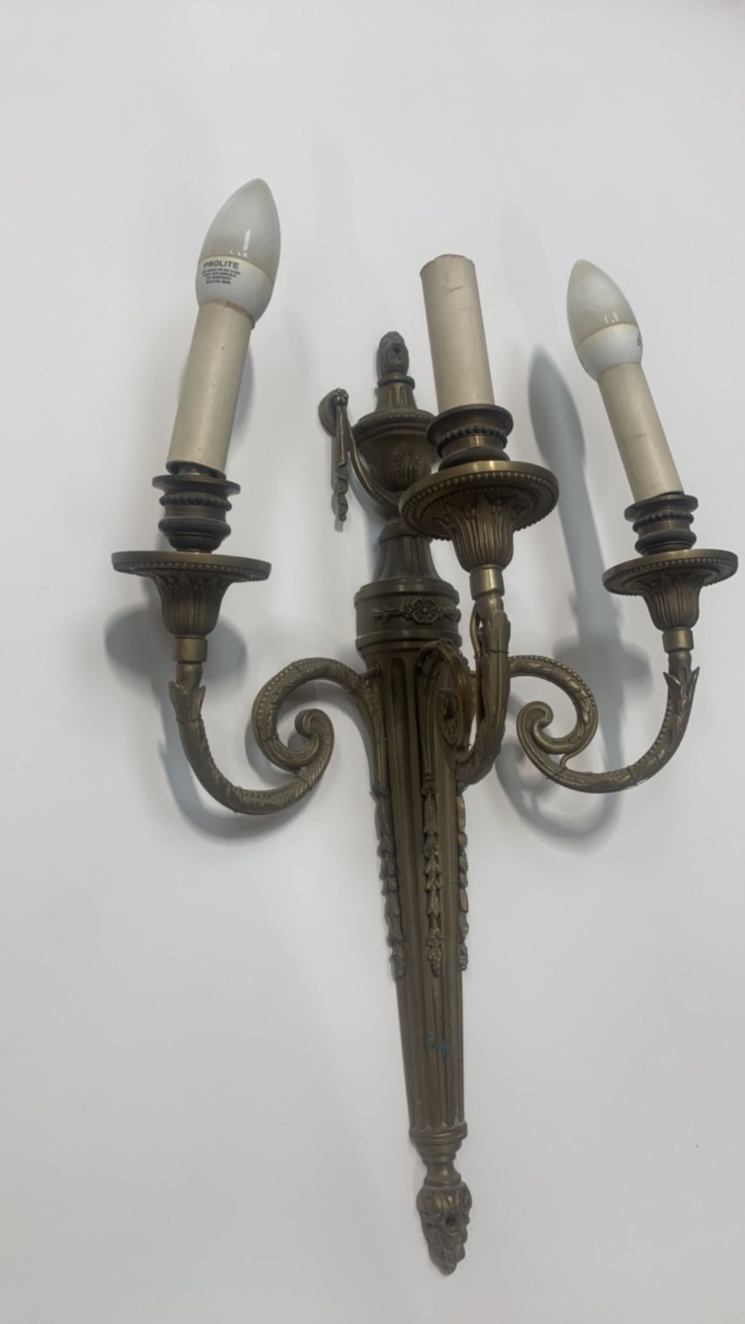 Pair of brass wall lights - Image 3 of 5