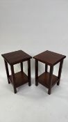 Small Wooden Side Tables x 2