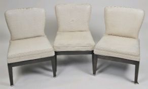 Trio of Faux Leather Chairs