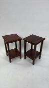 Small Wooden Side Tables x 2