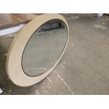 Wooden Frame Oval Mirror