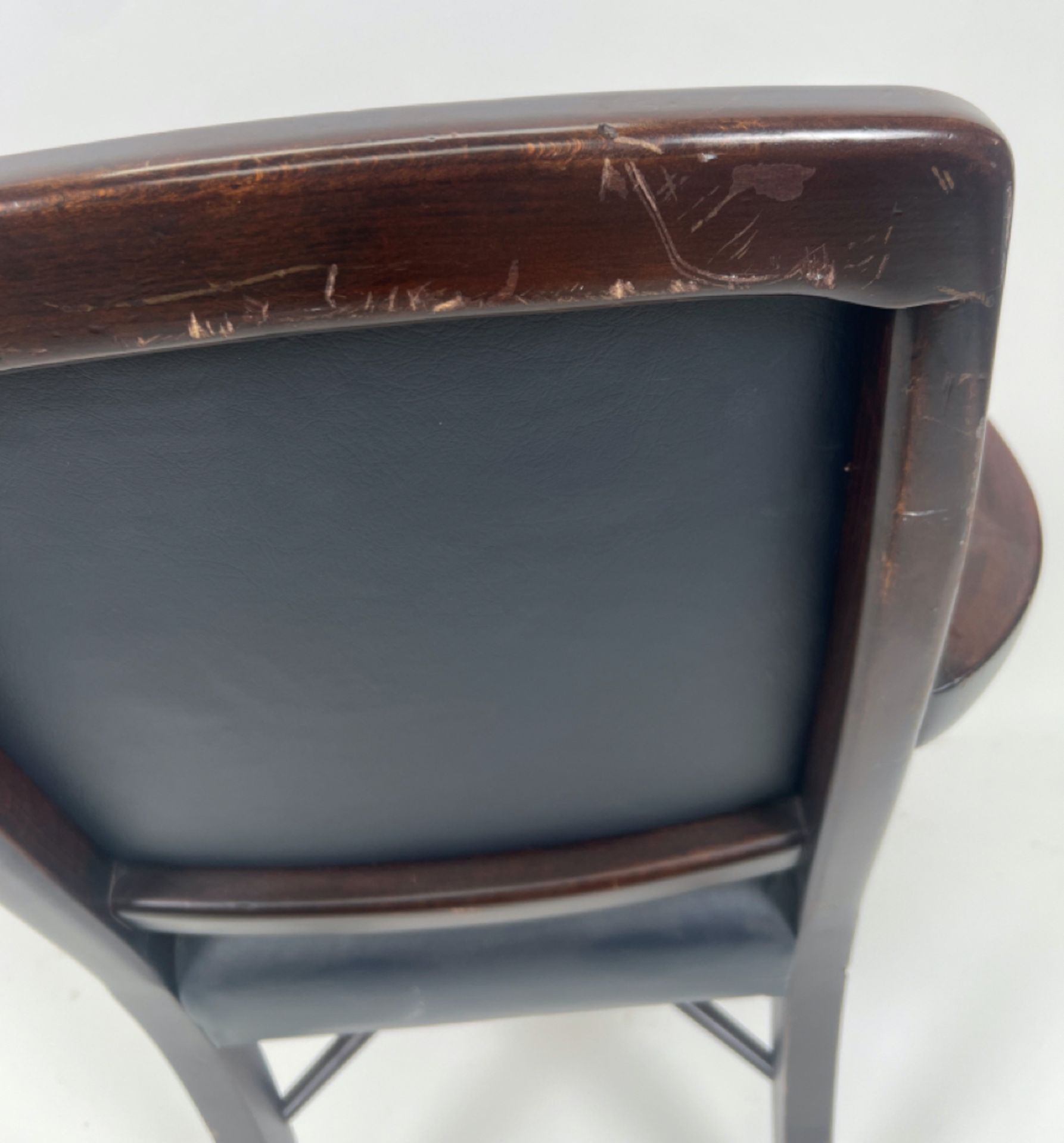 Mid-Century Leather Armchair - Image 3 of 5