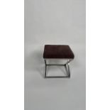 Small Metal and Fabric Stool
