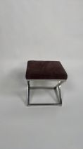 Small Metal and Fabric Stool