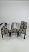 A Trio of Wooden Dining Chairs