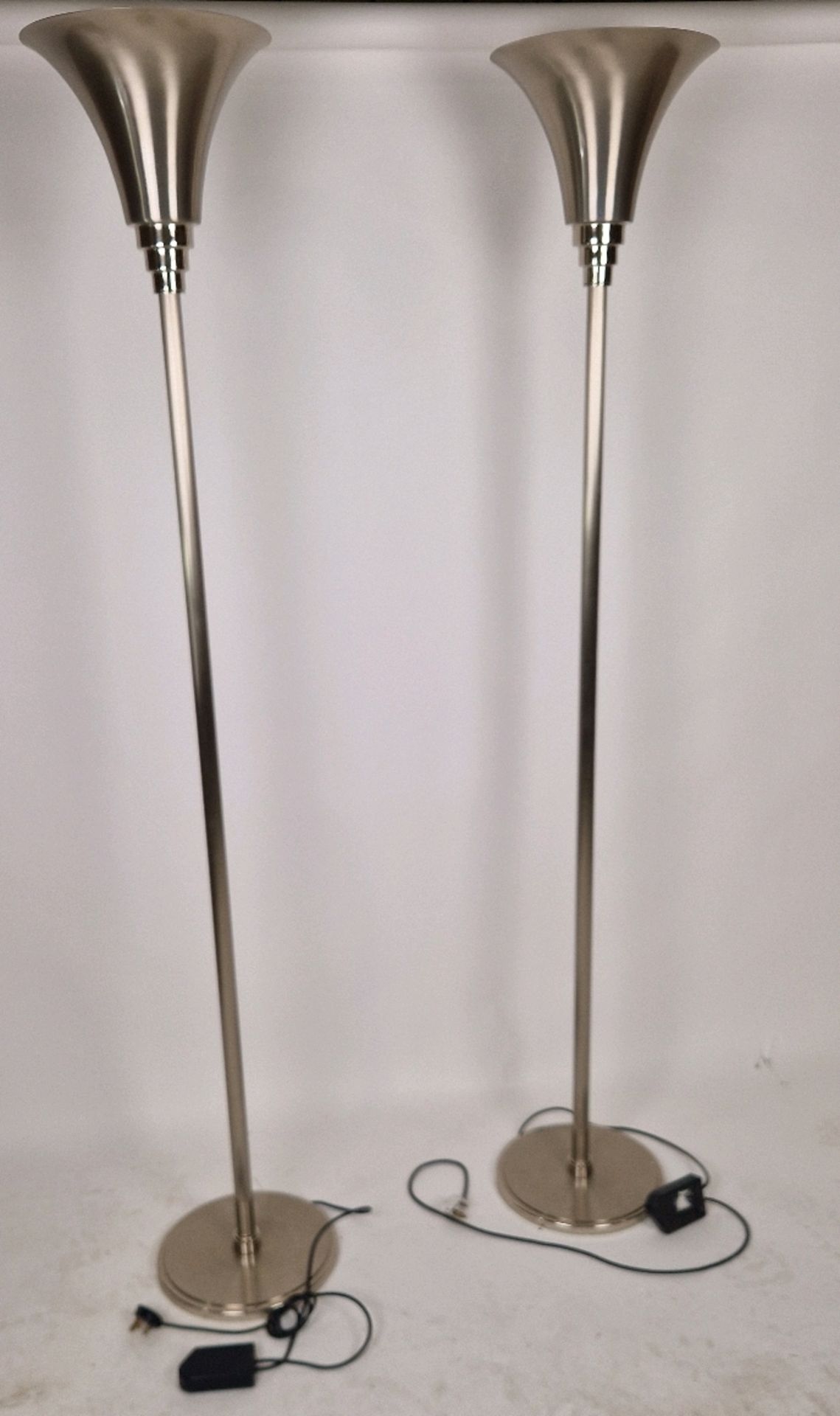 Pair of floor lamps with plugs not tested