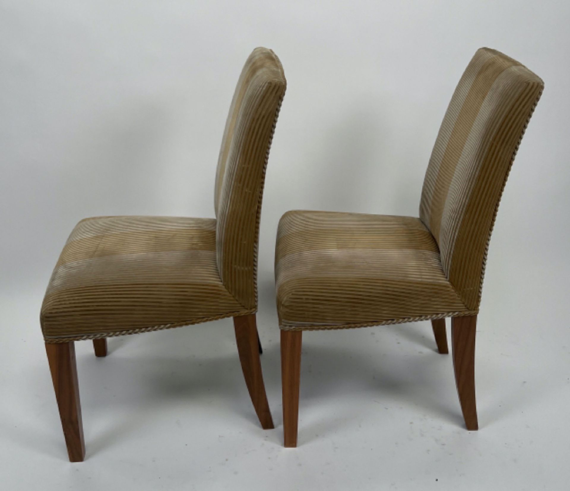 David Linley Dining Chairs x 2 - Image 3 of 7