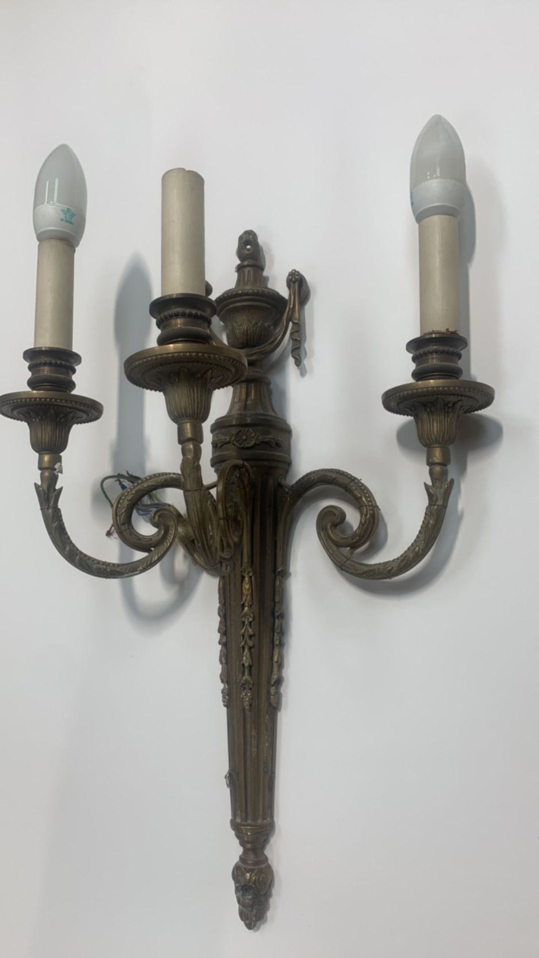 Pair of brass wall lights - Image 4 of 5