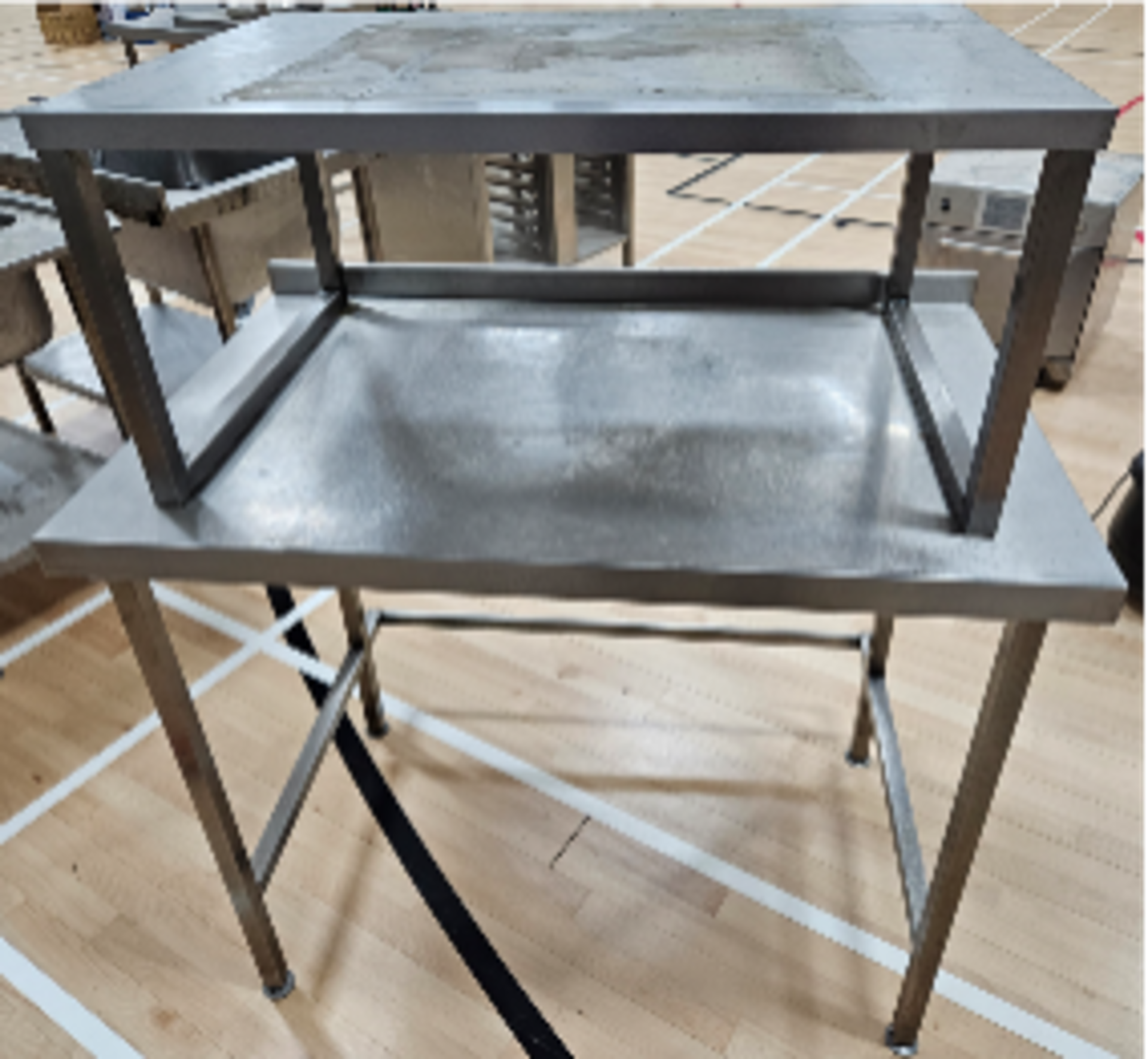 Stainless Steel Catering Table with Grill Stand 1100 x 700 x 900