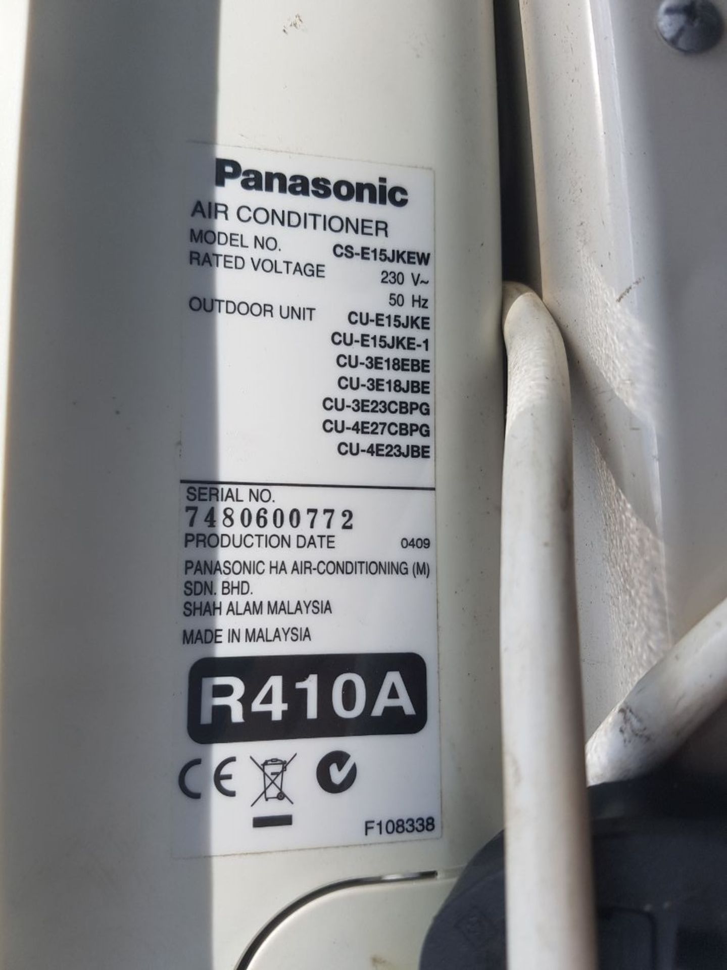 Panasonic heat pump air conditioning unit - Image 5 of 7